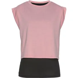 LASCANA 2-in-1-Shirt »Tropical«, Gr. S (36/38), rosa-schwarz, , 81660345-S