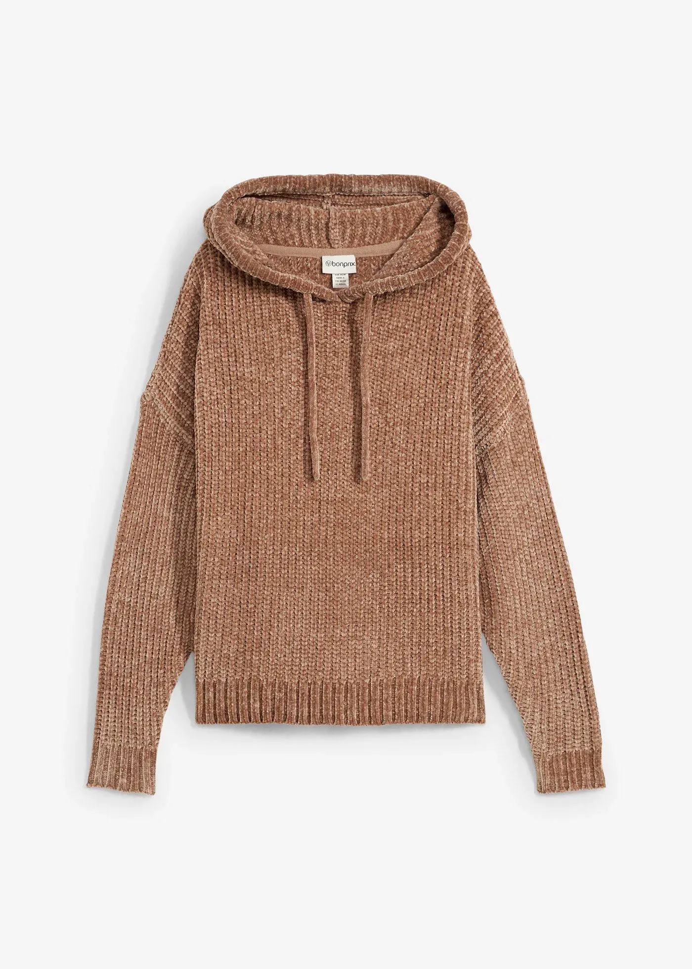 bonprix Oversize Hoodie aus Chenille, braun, 44/46 (L), Chenille