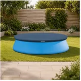 Intex Pool-Abdeckplane Poolabdeckung Ø305/366 cm – Schutz vor Schmutz, Regen & UV-Strahlung (1-St., Einzelartikel), UV-beständig, reißfest, integrierte Ablauföffnungen, 33 cm Überhang blau 28021 | 305 cm x 3.05 cm