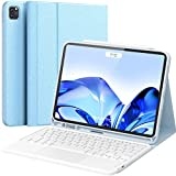 Earto iPad Air 2022 Hülle mit Tastatur, iPad Pro 11 Tastatur 2022 mit Touchpad, 2 Bluetooth Kanäles, Type C Aufladbar QWERTZ-Tastatur für iPad Air 5/4 10.9 2022/2020, iPad Pro 11 (4/3/2/1Gen), Blau