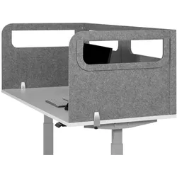 BakkerElkhuizen BE Safety Screen Tischtrennwand U-Form Fenster S, grau