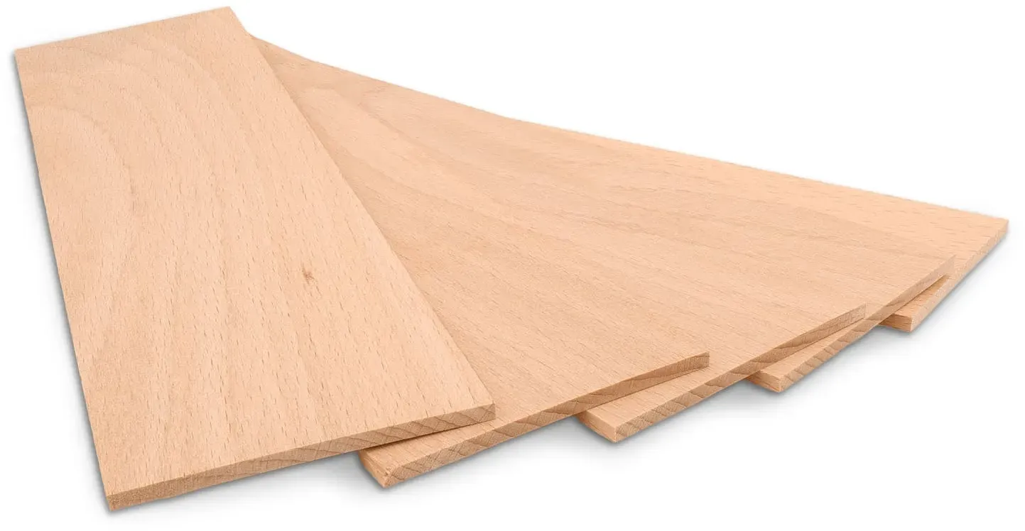 Metrie | Bh258C Bastelbrett Buchenholz | 258 x 70 x 3,5 mm