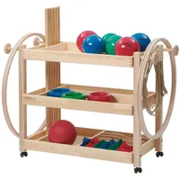 Sport-Tec Gymnastik-Gerätewagen Standard mit Geräten Universalwagen Rollwagen, 44-TLG.