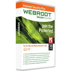 Webroot SecureAnywhere Internet Security Plus (1 Jahr / 1 Gerät) (Neueste Version + kostenlose Updates)
