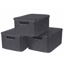 Curver 3-er Set Box M Anthrazit