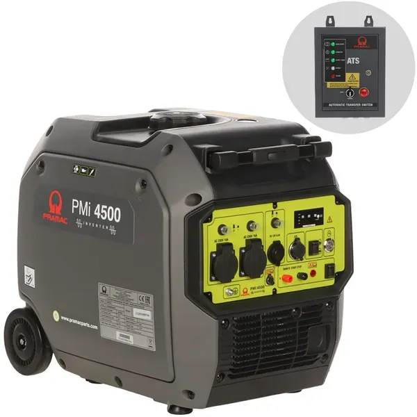 Pramac PMi 4500  Stromgenerator 4.2 kW  Dauerleistung 3,8 kW Einphasig 230 V- mit ATS-Einheit