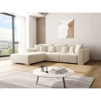 Ecksofa mit Schlaffunktion GUSTO L Monolith 02 Links - Creme