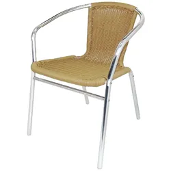 Gastro Rattanstühle Bolero natur stapelbar - 4 Stück