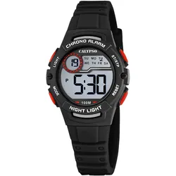 Chronograph CALYPSO WATCHES "Junior Collection", schwarz, Armbanduhren, Kinder, Kinderuhr, Quarzuhr, Armbanduhr, digital, Datum, Stoppfunktion