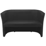 NOWY STYL 2-Sitzer Sofa Club Duo schwarz Kunstleder, 1 St.