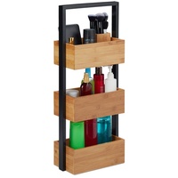 Relaxdays Badregal bambus 3 Fäch braun|schwarz