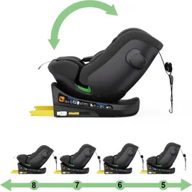 XOMAX Kindersitz 360° drehbar mit Isofix, ECE R129, 0–36 kg, verstellbar, neigbar, atmungsaktiver Bezug, 5-Punkt-Gurt, Top Tether, Autokindersitz für...