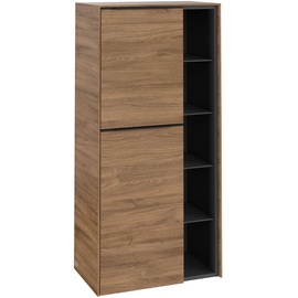 Villeroy & Boch Subway 3.0 Mittelschrank C59801RH 57,4x120x36,2cm, Schanier links/Griff Volcano black, Kansas oak