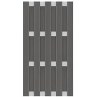 Traumgarten Zaun Jumbo WPC 179 x 95 cm Anthrazit/Silber