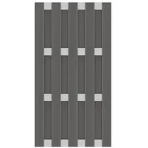 Traumgarten Zaun Jumbo WPC 179 x 95 cm Anthrazit/Silber