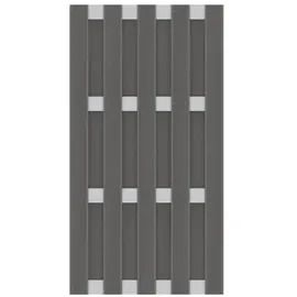 Traumgarten Zaun Jumbo WPC 179 x 95 cm Anthrazit/Silber