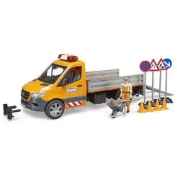 BRUDER - MB Sprinter Kommunal mit Light&Sound Modul, Fahrer und Zubehör 02677