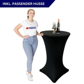 chefgastro Stehtisch Ø 110 x 70 cm Schwarz
