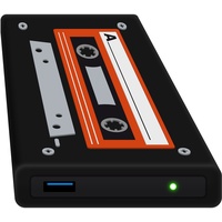 Digittrade HipDisk Externe Festplatte 1TB 2,5 Zoll USB 3.0 mit austauschbarer Silikon-Schutzhülle LS132 Old School Festplattengehäuse stoßfest wasserdicht