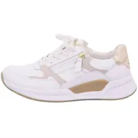 Gabor Damen Low-Top Sneaker, Frauen Halbschuhe,schnürschuhe,schnürer,straßenschuhe,Strassenschuhe,Sportschuhe,Weiss/oasi/Platino,39 EU / 6 UK - 39 EU