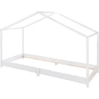 roba Hausbett 90 x 200 cm Massivholz weiß lackiert