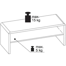 CARO-Möbel Couchtisch Grau, Holzwerkstoff, Mode, 100x40x40 cm, Wohnzimmer, Wohnzimmertische, Couchtische