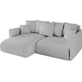altdecor Ecksofa Cord 3-Sitzer Grau