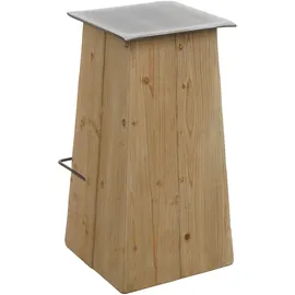 Mendler Barhocker HWC-L76  natur mit Metall-Optik Mehrfarbig