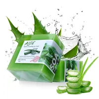 Kernseife Natur Aloe Vera Seife, Naturseife als festes Duschgel und festes Shampoo, Aloe Vera Rohseife Tiefenreinigend, Natürlich Bio Duschseife, Handgemachte Seife für Gesicht und Körper, 2 Stück