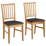 Home Affaire Esszimmerstuhl »Ruanda Küchenstuhl TOPSELLER«, (Set), 4 St., Webstoff, im 2er, 4er oder 6er-Set, Holzstuhl braun