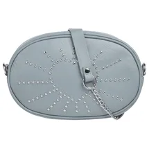 Cluty Gürteltasche echt Leder, Made in Italy blau