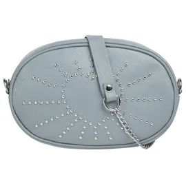 Cluty Gürteltasche echt Leder, Made in Italy blau