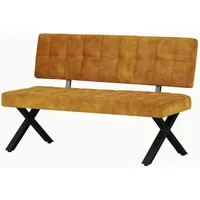 B&D home Xxxl Sitzbank Gelb, 3-Sitzer, 140x88x59 cm, Esszimmer,