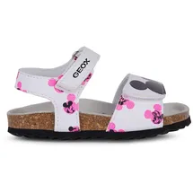 GEOX Jungen Mädchen B CHALKI Girl Sandal, White/FLUOFUCHSIA, 21 EU