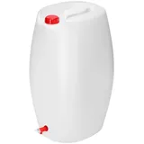 Garronda Kanister 60L Wasserkanister mit Hahn BPA-frei Wassertank Kanister Weiß GD-0083 (1 St), für Lebensmittel und Chemikalien weiß