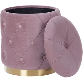 Beliani Pouf 2er Set Rosa