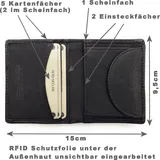 lemasi Mini Geldbörse Unisex Taschenbörse schwarz