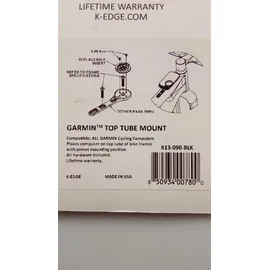 kedge K-edge Garmin Top Tube Mount Unterstützung - Black Anodize - One Size