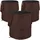 Relaxdays Laubsack 3er Set 85 l selbstaufstellend 47 x 46 cm braun
