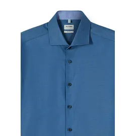 Olymp Businesshemd OLYMP Level Five body fit, Herren, Gr. 42, N-Gr, blau, 97% Baumwolle, 3% Elastolefin, Hemden