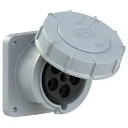PCE 335-1fc CEE-Anbausteckdose gerade (100x107) 63A 5p 1h IP67 POWER TWIST 3351fc