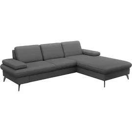 sit&more Ecksofa Morris Jubi L-Form, B: 247 cm, mit Armteilfunktion & 1 Zierkissen, optional Bettfunktion grau