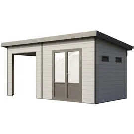 Wolff Finnhaus WPC Gartenhaus Tona 5024 28 Hellgrau