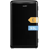 Comfee RCD93BL2EURT(E) Kühlschrank Klein, 93 Liter Retro Kühlschrank, Mini kühlschrank mit verstellbare Thermostat, LED-Licht, Schwarz