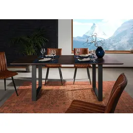 MASSIVMOEBEL24.DE Esszimmertisch 200 x 76 x 100 cm braun