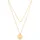 Hey Happiness Collier Kette Layered Kreis Anhänger Gold / Edelstahl