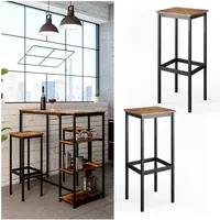 Vicco Barhocker Barstühle 2er Set Küchenstühle mit Fußstütze für