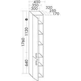 Burgbad Hochschr.Sys30 PG1 Aqua 1760x450x250 Frassino Dekor Cappuccino, HSRH045RF6315 HSRH045RF6315