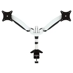 JENIMAGE FD220TK-Tischhalterung - 2 Monitore Neigen -90 bis +85 Grad Drehen 180 Grad Schwenken 360 Grad fuer 15 bis 27 Zoll