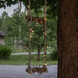 Star Trading Star LED-Lichterkette 'Akku', 160 warmwhite LED, - Schwarz